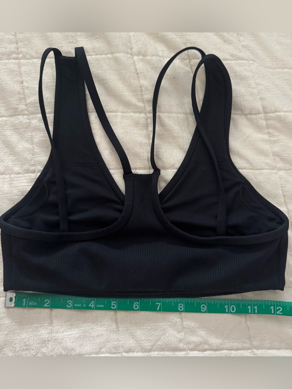 ALO Yoga Black Ribbed Sports Bra - Picture 5 of 5